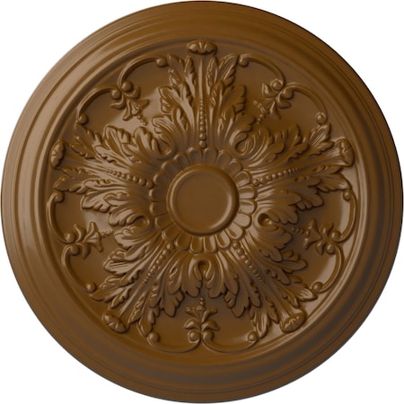 Damon Ceiling Medallion (Fits Canopies Up To 3 3/8), Hand-Painted Smokey Topaz, 20OD X 1 1/2P